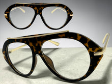 Oversized Classic Vintage Retro Style Clear Lens EYEGLASSES Large Tortoise & Gold Frame 27009