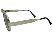 Classic Vintage Retro Luxury Hip Hop Rapper Style SUNGLASSES Square Silver Frame - Gradient Lens E2206