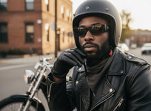 Classic Hardcore Biker Gangster Style LOCS SUNGLASSES Large Thick Black Frame - Dark Lens 91320