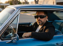 Classic Hardcore Biker Gangster Style SUNGLASSES Thick Rectangular Black Frame - Dark Lens 81019