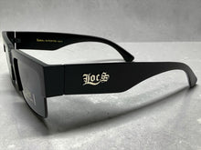 Classic Hardcore Biker Gangster Style LOCS SUNGLASSES Square Black Frame - Dark Lens 91194