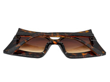 Oversized Exaggerated Vintage Retro Style SUNGLASSES Large Tortoise Frame - Honey Lens 1091