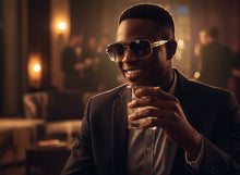 Classic Vintage Retro Luxury Hip Hop Rapper Style SUNGLASSES Square Gold Frame - Gradient Lens E2206