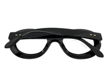 Oversized Vintage Retro Style Clear Lens EYEGLASSES Large Thick Round Black Frame 1765