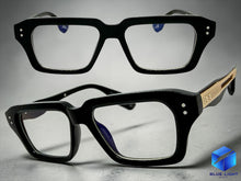 Classic Vintage Retro Style Clear Lens Blue Light Block Computer EYEGLASSES Black Frame 2037