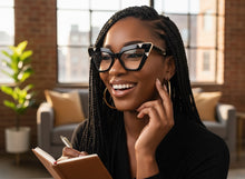 Oversized Vintage Retro Cat Eye Style Clear Lens EYEGLASSES Large Black Optical Frame 13188