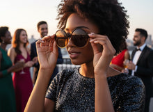 Oversized Classic Vintage Retro Style SUNGLASSES X-Large Round Brown Frame 15032