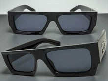 Classic Hardcore Biker Gangster Style LOCS SUNGLASSES X-Large Thick Black Frame - Dark Lens 91321