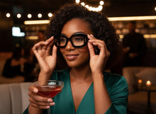 Classy Elegant Modern Retro Style Clear Lens EYEGLASSES Thick Black Optical Frame 24020