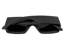 Classic Hardcore Biker Gangster Style SUNGLASSES Large Thick Matte Black Frame - Dark Lens B0335