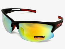 Sporty Wrap Around Cycling Fishing Biker SUNGLASSES Sleek Black Frame - Gold Lens 2754