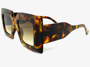 Exaggerated Vintage Retro Style SUNGLASSES Thick Square Leopard Frame LH056