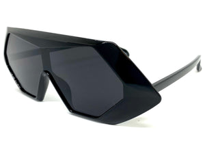 Exaggerated Modern Retro Futuristic Style SUNGLASSES Funky Black Frame 80678