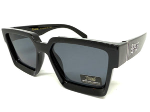 Classic Hardcore Biker Gangster Style LOCS SUNGLASSES Black Frame - Dark Lens 91209