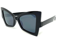 Oversized Exaggerated Funky Vintage Retro Style SUNGLASSES Large Black Frame E2125