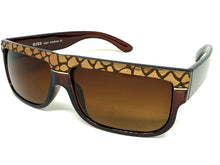 Classic Vintage Retro Hip Hop Rapper Pimp Style SUNGLASSES Thick Brown Snakeskin Frame 1221