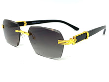 Men's Classy Elegant Luxury Retro Hip Hop Style SUNGLASSES Gold Rimless Frame 7522