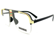 Men's Classic Vintage Retro Hip Hop Style Clear Lens EYEGLASSES Black & Gold Frame 2719