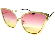 Classic Vintage Retro Cat Eye Style SUNGLASSES Funky Gold Frame A305