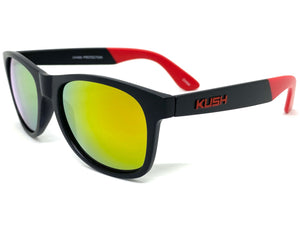 Classic Vintage Retro Biker Style KUSH SUNGLASSES Black Frame 6095