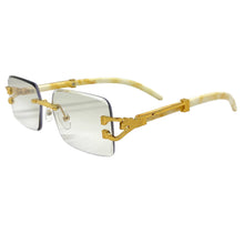 Classy Elegant Sophisticated Luxury Hip Hop Style SUNGLASSES Rimless Gold Frame 5210