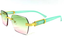 Men's Classy Elegant Luxury Retro Hip Hop Style SUNGLASSES Gold Rimless Frame 7522