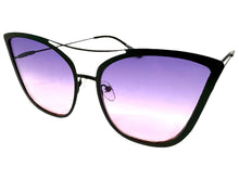 Classic Vintage Retro Cat Eye Style SUNGLASSES Funky Matte Black Frame A305
