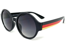 Classic Vintage Retro Style SUNGLASSES Round Black Frame E1380