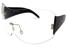 Oversized Exaggerated Modern Retro Shield Style SUNGLASSES X-Large Frame - Clear Lens 4679