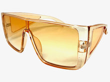 Futuristic Modern Rerto Blinder Shield Style SUNGLASSES Light Peach Frame 6513