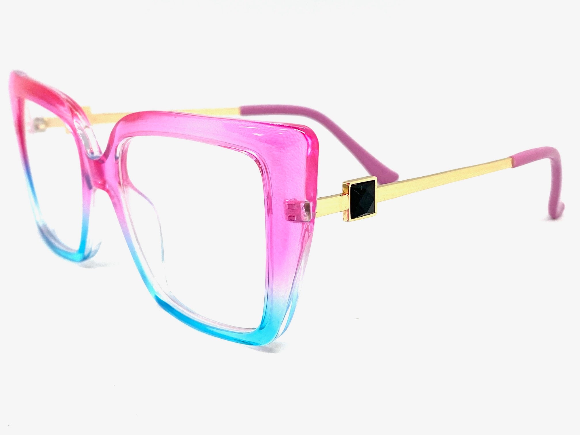 Transparent Pink Retro-Vintage Thin Round Eyeglasses - Lemon