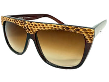 Oversized Classic Vintage Retro Style SUNGLASSES Large Brown Snakeskin Frame 1201