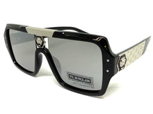 Classic Hardcore Biker Gangster Hip Hop Style SUNGLASSES Black Frame Chrome Lens 5468