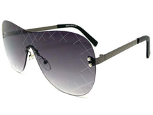 Oversized Contemporary Modern Retro Shield Style SUNGLASSES Flat Gray Lens A246