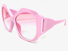 Oversized Exaggerated Vintage Retro Style SUNGLASSES Huge Pink Frame 1222