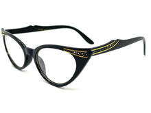 Classic Vintage Retro Cat Eye Style Clear Lens EYEGLASSES Pointy Black Frame KIT400