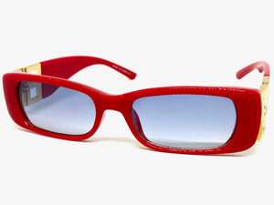 Classic Elegant Vintage Retro Style SUNGLASSES Thick Square Red Frame E2105