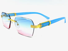 Men's Classy Elegant Luxury Retro Hip Hop Style SUNGLASSES Gold Rimless Frame 7522
