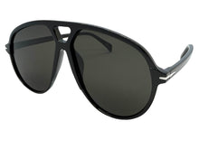 Oversized Vintage Retro Style SUNGLASSES Large Black Frame - Dark Lens 81022