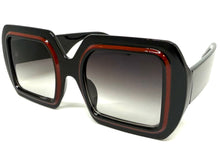 Oversized Exaggerated Vintage Retro Style SUNGLASSES Large Square Black Frame 1351