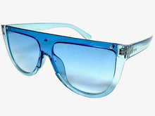 Classy Elegant Modern Rerto Shield Style SUNGLASSES Blue Frame 6515