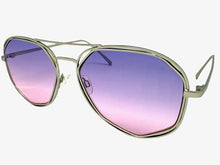 Oversized Exaggerated Vintage Retro Style SUNGLASSES Large Silver Frame 4201