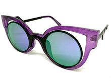 Classic Vintage Retro Cat Eye Style SUNGLASSES Funky Purple Frame 1737