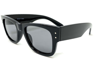 Classic Vintage Retro Style SUNGLASSES Thick Square Black Frame 6034