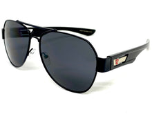 Classic Vintage Retro Aviator Style SUNGLASSES Sleek Black Frame 21037