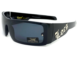 Classic Biker Gangster Hardcore Wrap Around LOCS SUNGLASSES Black Frame 9063