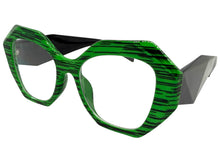 Oversized Exaggerated Vintage Retro Style Clear Lens EYEGLASSES Large Thick Green Frame 61900