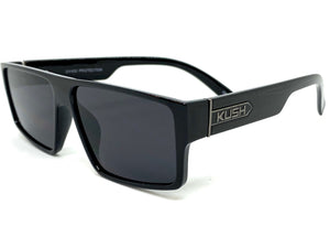 Classic Biker Gangster Hardcore KUSH SUNGLASSES Black Frame Dark Lens 80771