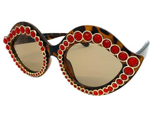Oversized Exaggerated Classic Retro Cat Eye Style SUNGLASSES Bling Leopard Frame - Beige Lens 8120 (Copy) (Copy)