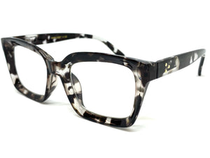 Classic Vintage Retro Style READING GLASSES READERS Gray Tortoise Frame Lens Strength +1.50